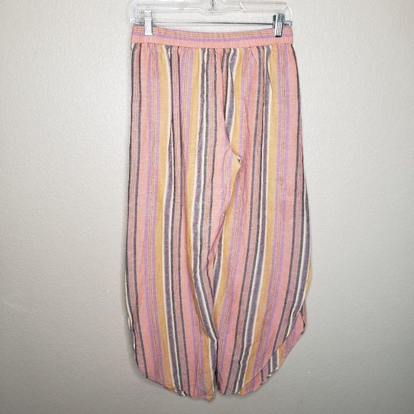 Drew Small Warm Stripe Linen Blend Split leg pants - Picture 3 of 9